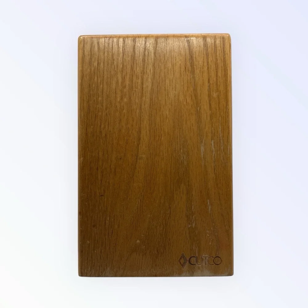 Cutco Cutlery Space Saver 5-Slot Knife Block‎ Wood #1746 Honey Oak Finish USA